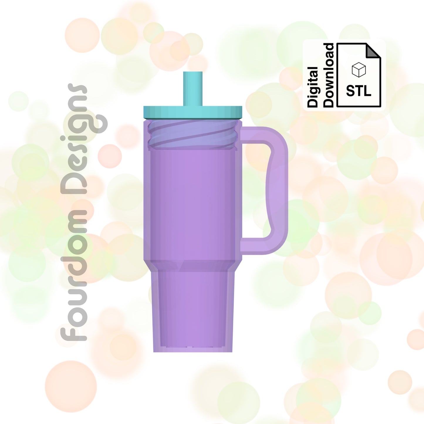 Trek Tumbler Keychain with Removable Screw Top Pill Box Hex STL File for 3D Printing - Digital Download