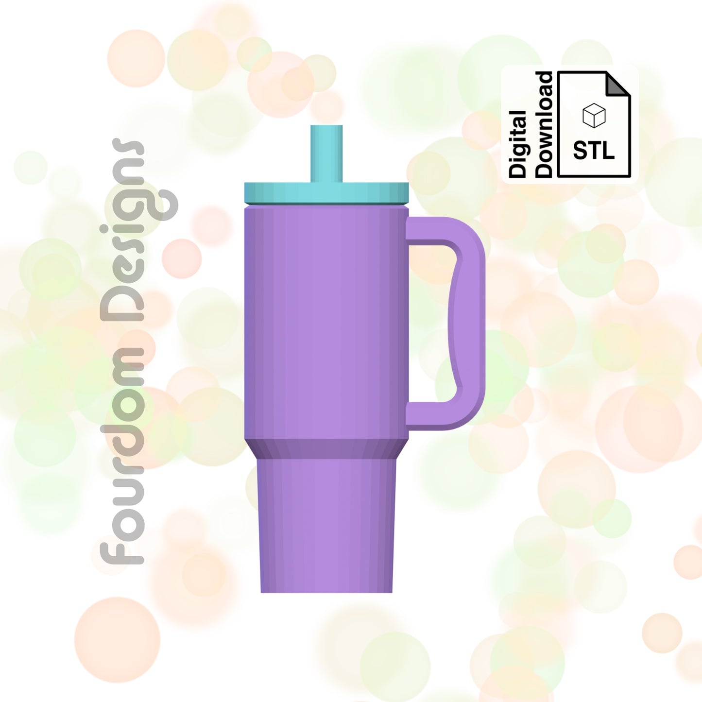 Trek Tumbler Keychain with Removable Screw Top Pill Box Hex STL File for 3D Printing - Digital Download