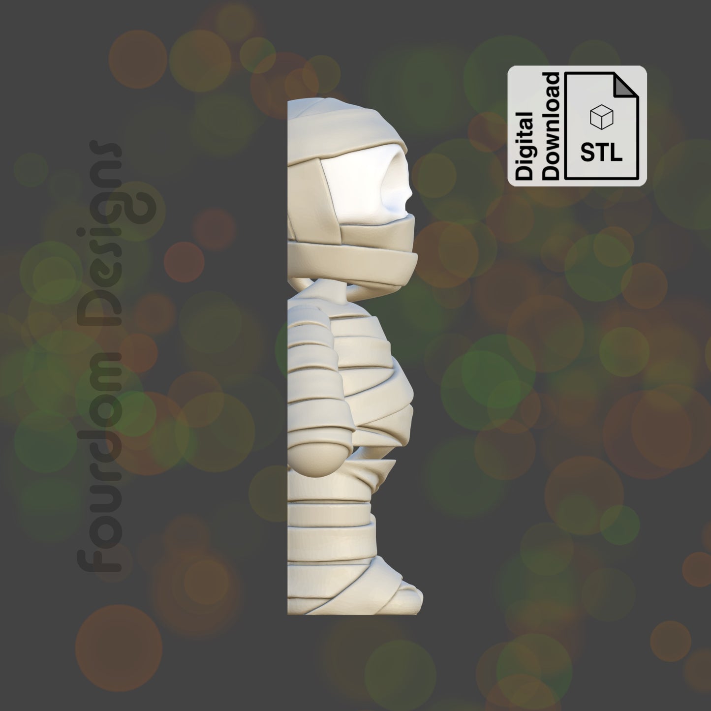 Mummi Flexi STL File for 3D Printing Flexi Print In Place Articulating Wiggle Pet - Digital Download