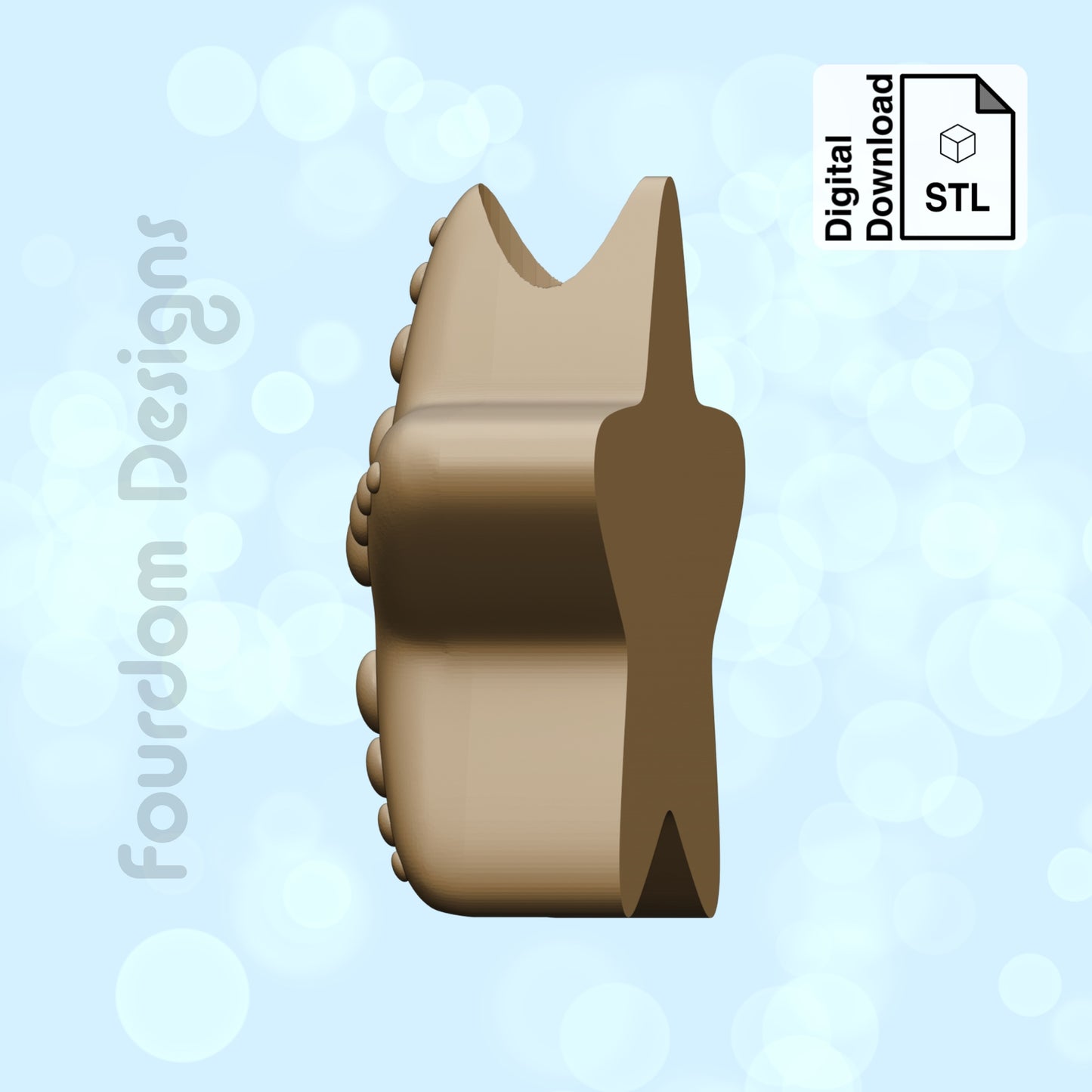 Starfish Straw Topper STL File for 3D Printing 3MF - Digital Download