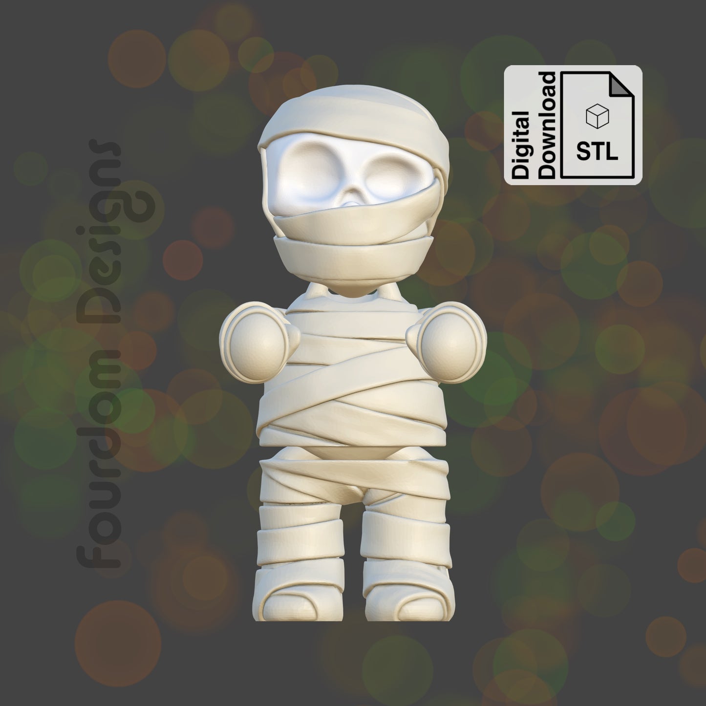 Mummi Flexi STL File for 3D Printing Flexi Print In Place Articulating Wiggle Pet - Digital Download