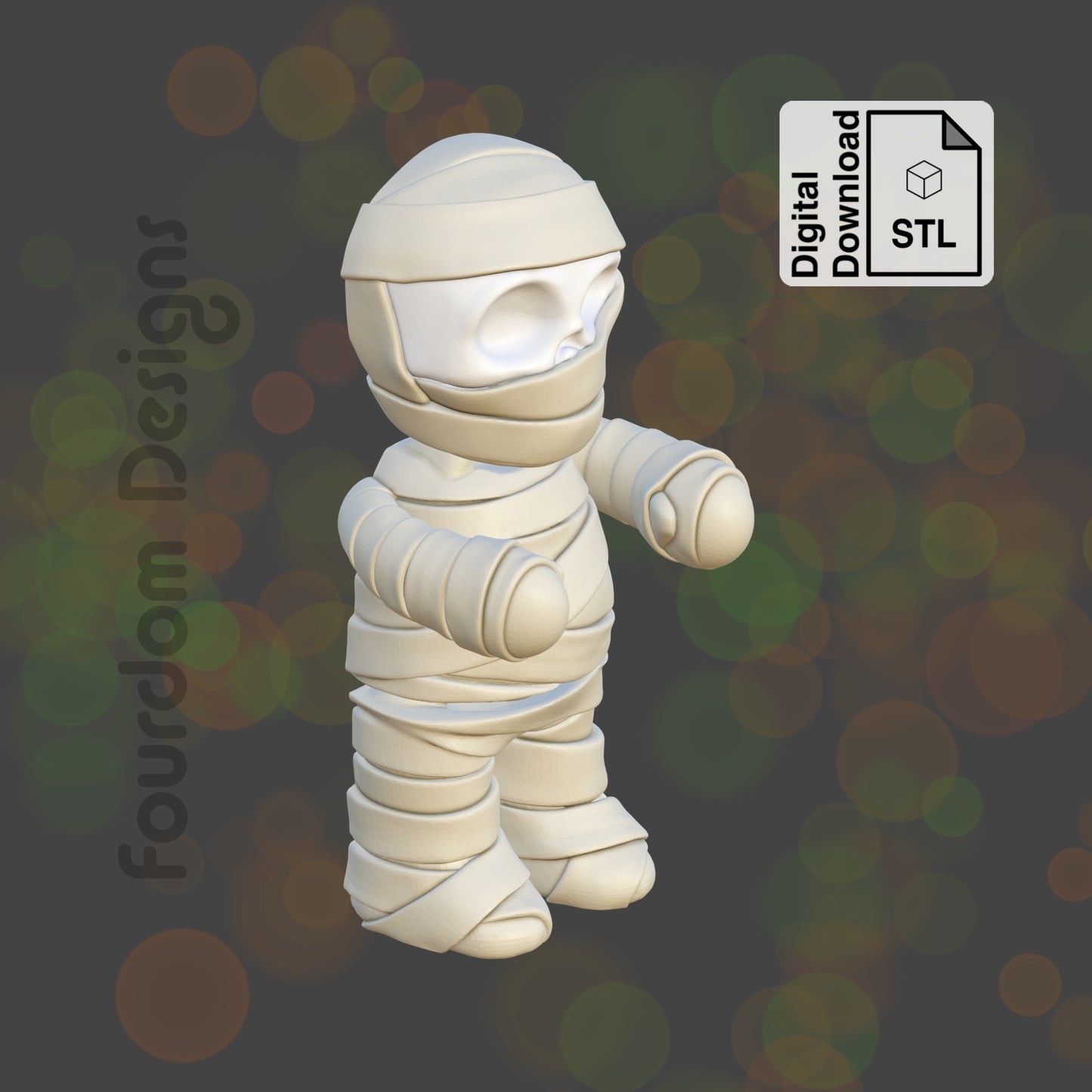 Mummi Flexi STL File for 3D Printing Flexi Print In Place Articulating Wiggle Pet - Digital Download