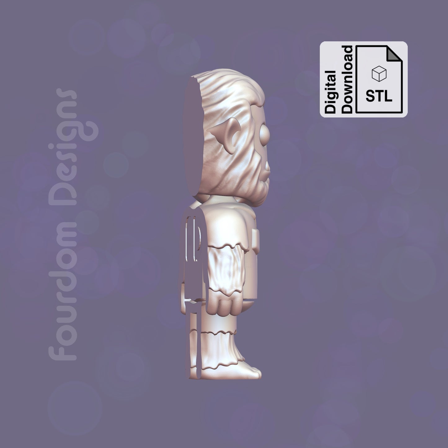 Werewolf Flexi STL File for 3D Printing Flexi Print In Place Articulating Wiggle Pet - Digital Download