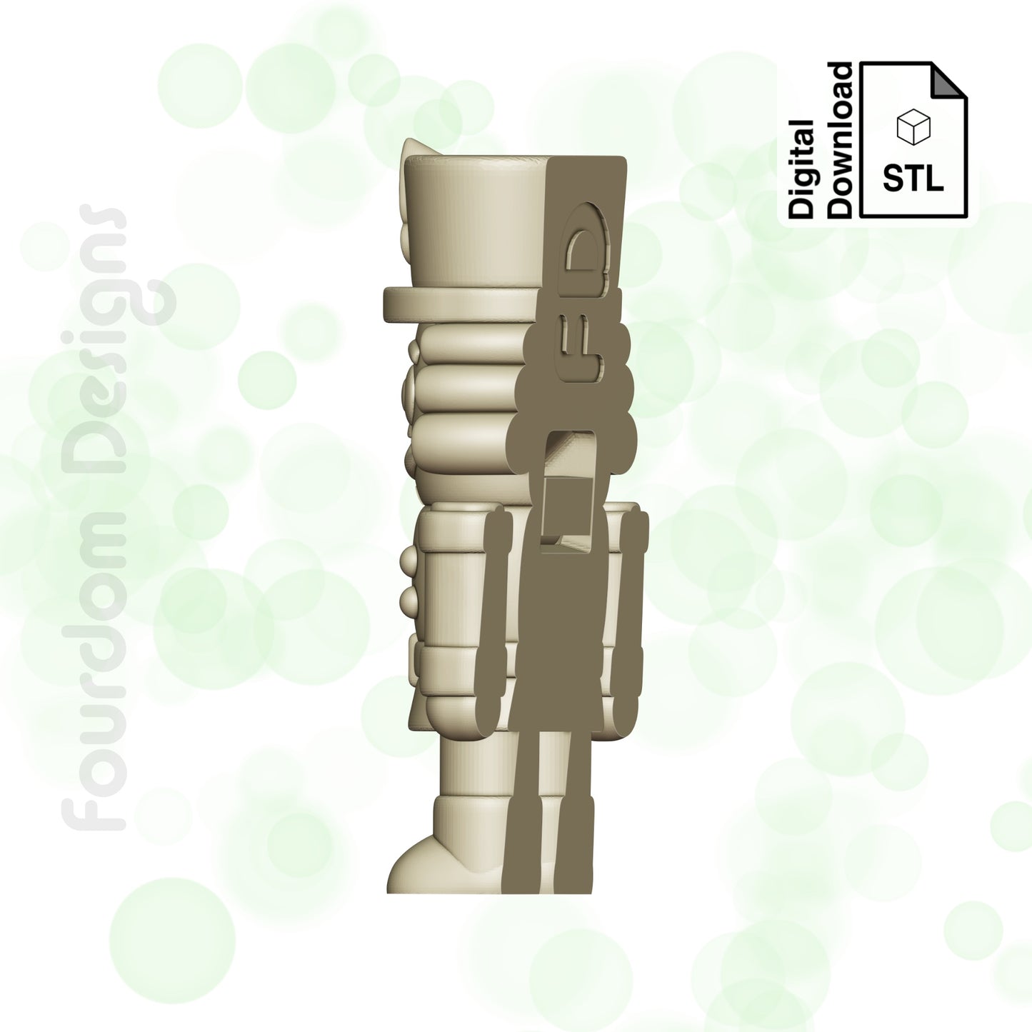 Nut Cracker STL File for 3D Printing 3MF File Flexi Print In Place Articulating Wigglet - Digital Download