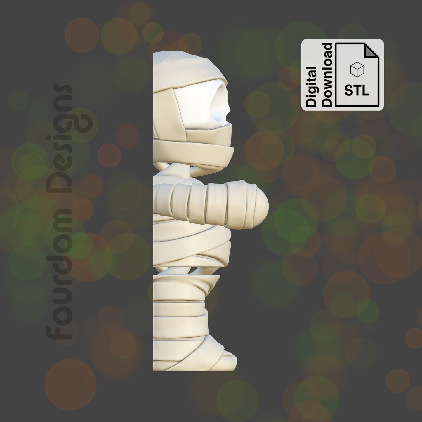Mummi Flexi STL File for 3D Printing Flexi Print In Place Articulating Wiggle Pet - Digital Download