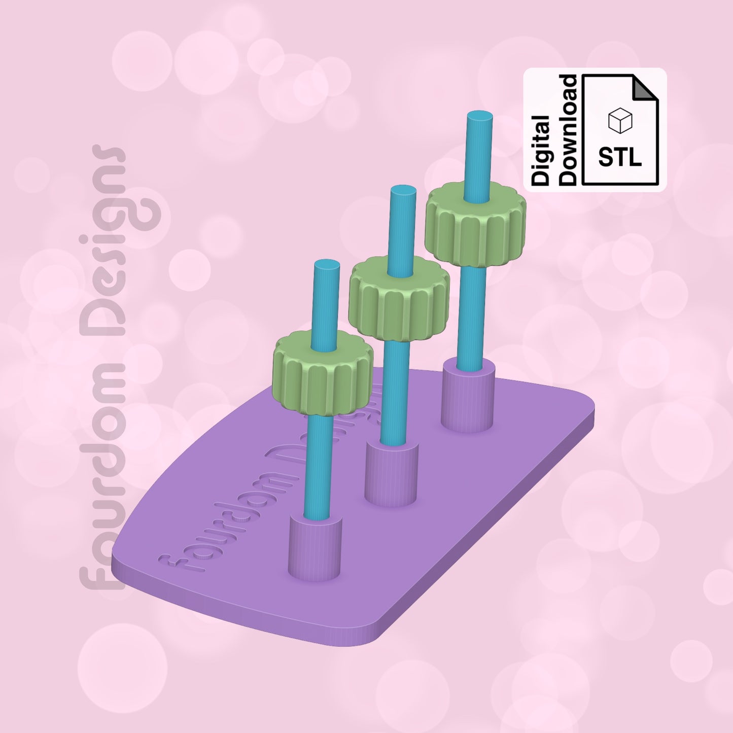 Rhinestone Bling Pen Stand STL File for 3D Printing - Digital Download