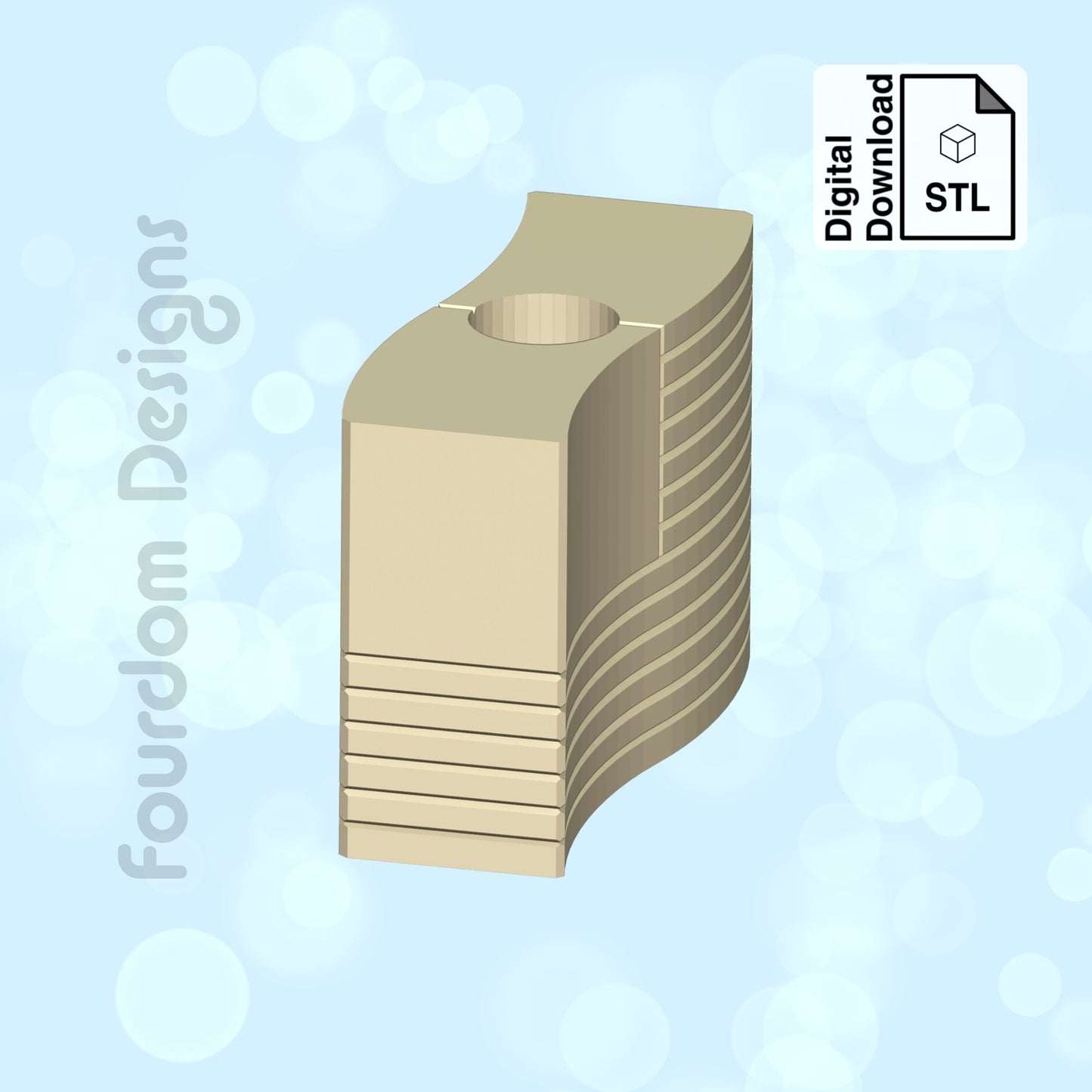 USA Flag Straw Topper STL File for 3D Printing 3MF - Digital Download