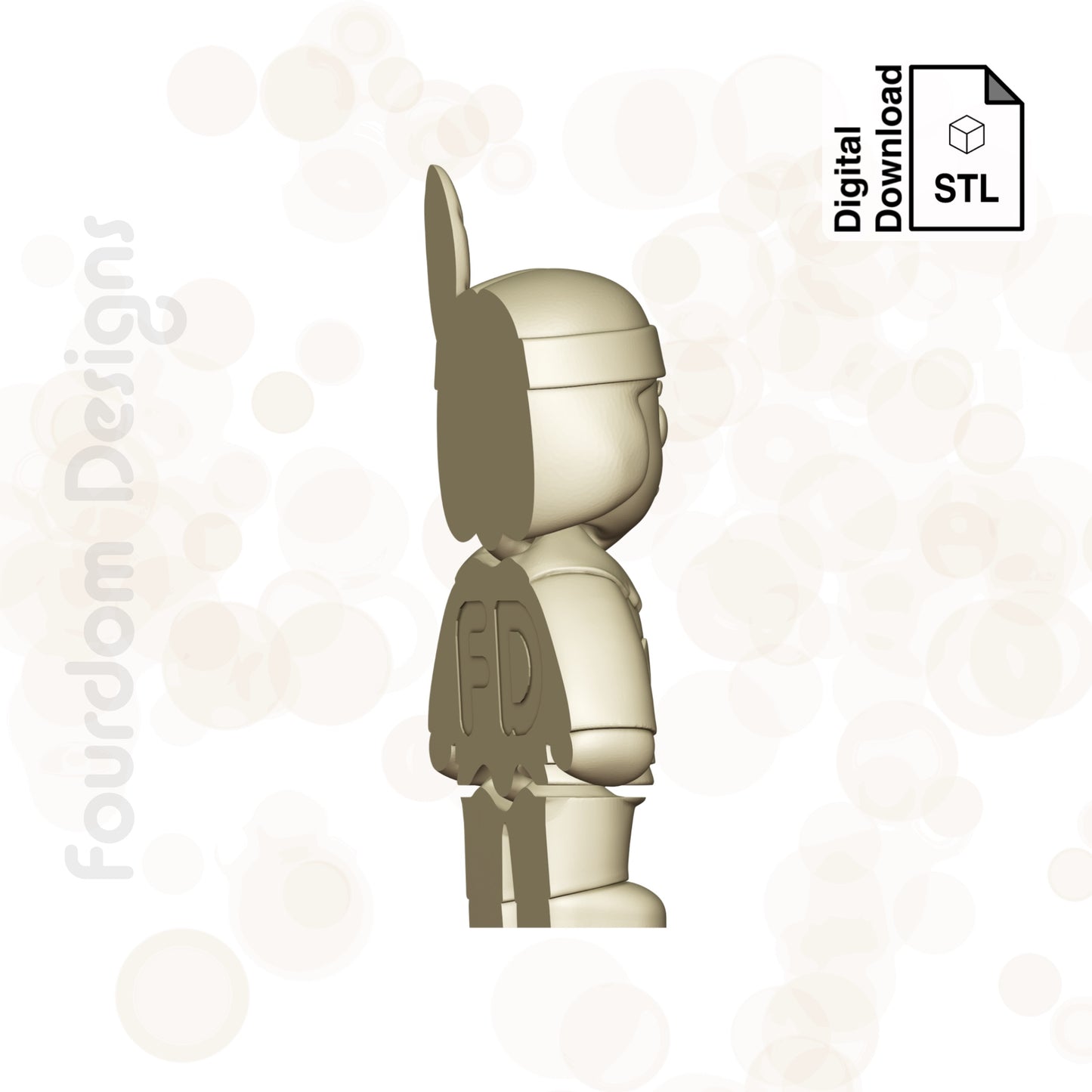 Native American STL File for 3D Printing 3MF File Flexi Print In Place Articulating Wigglet - Digital Download