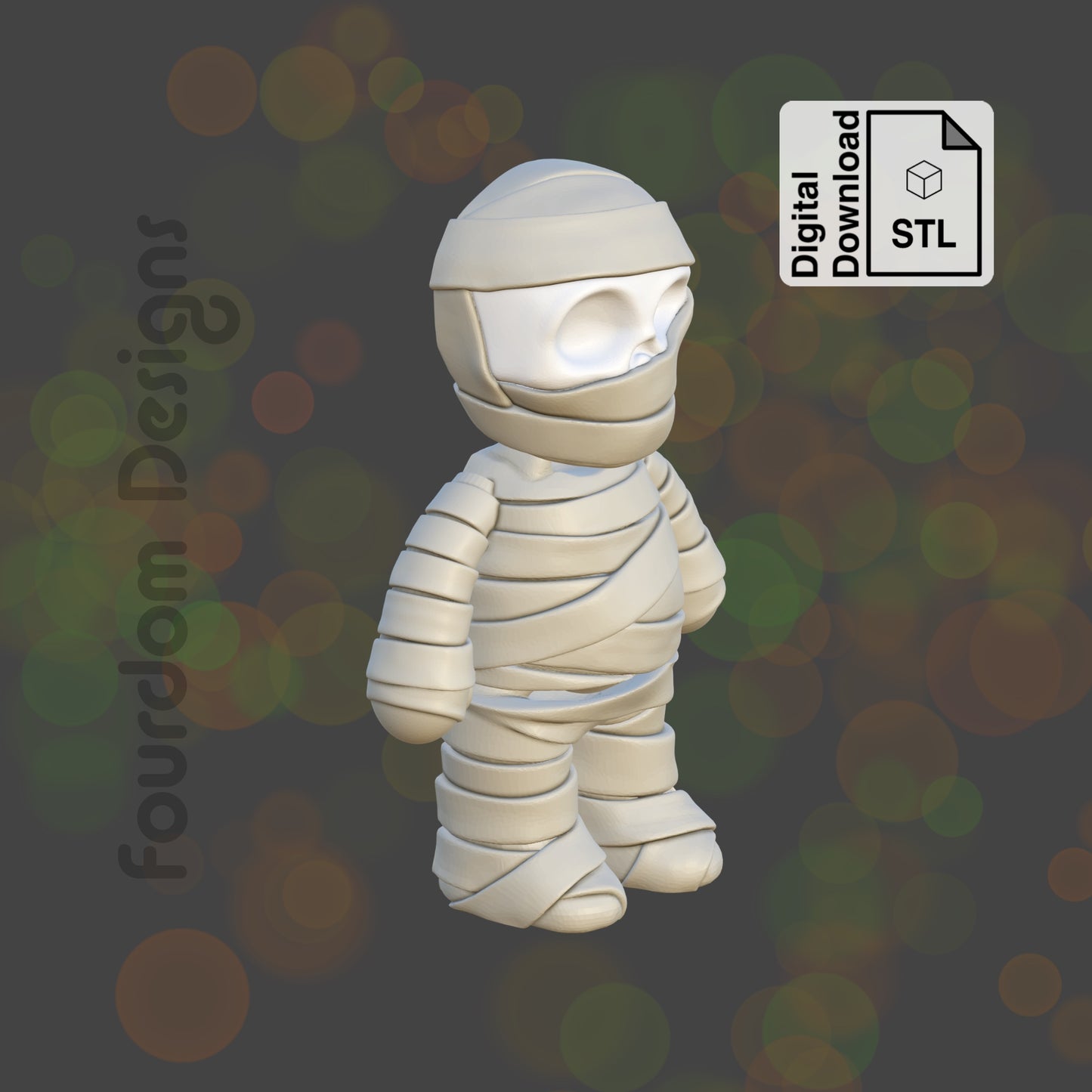Mummi Flexi STL File for 3D Printing Flexi Print In Place Articulating Wiggle Pet - Digital Download