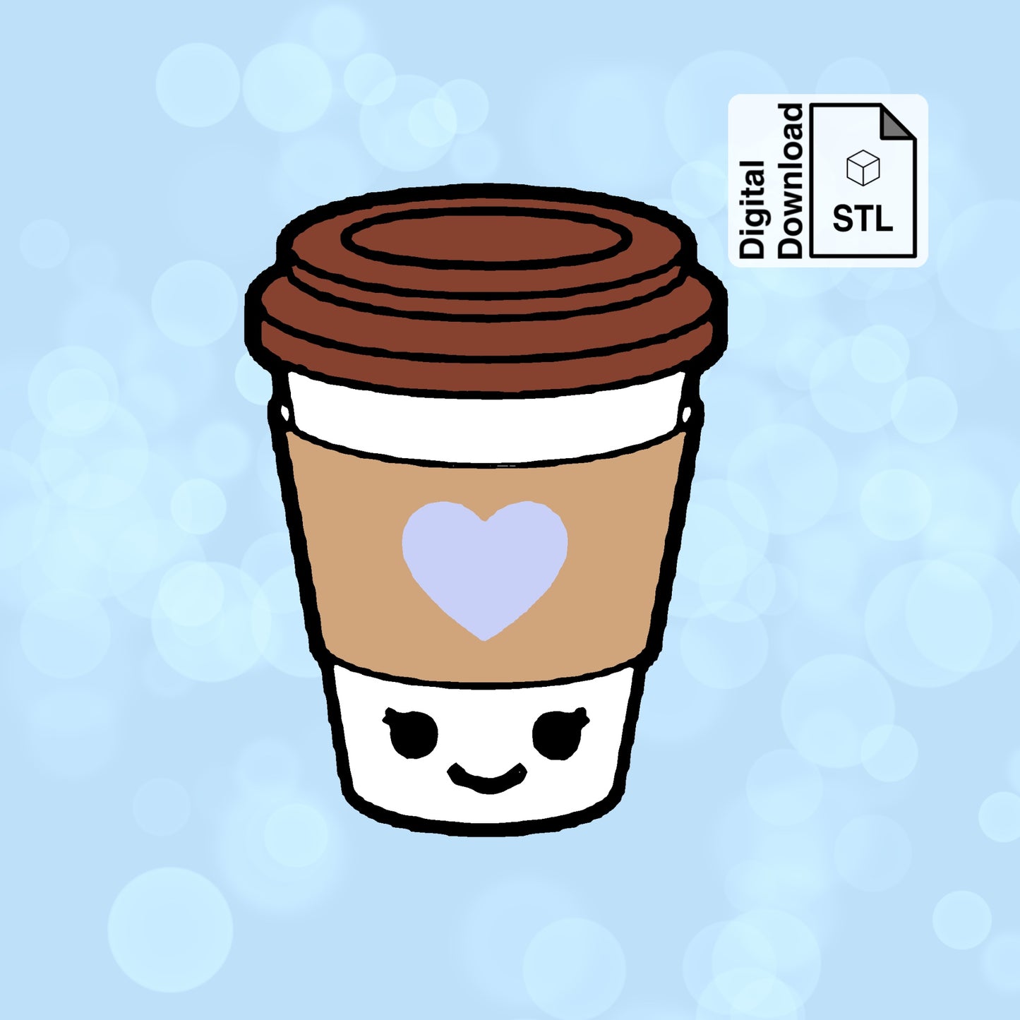 Coffee Cup Cookie Cutter and Fondant Cutter - STL Digital Download