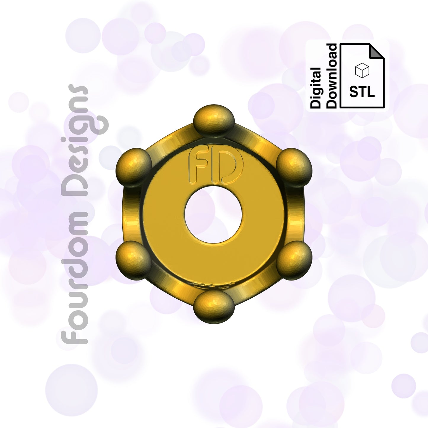 Crown Straw Topper STL File for 3D Printing - Digital Download