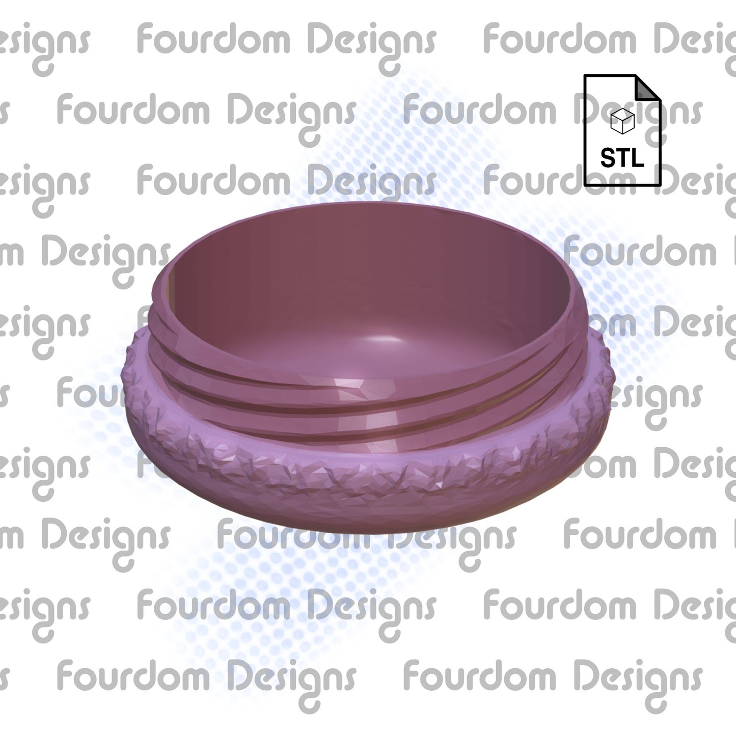 Macaron Container with Screw On Lid STL File for 3D Printing - Digital Download