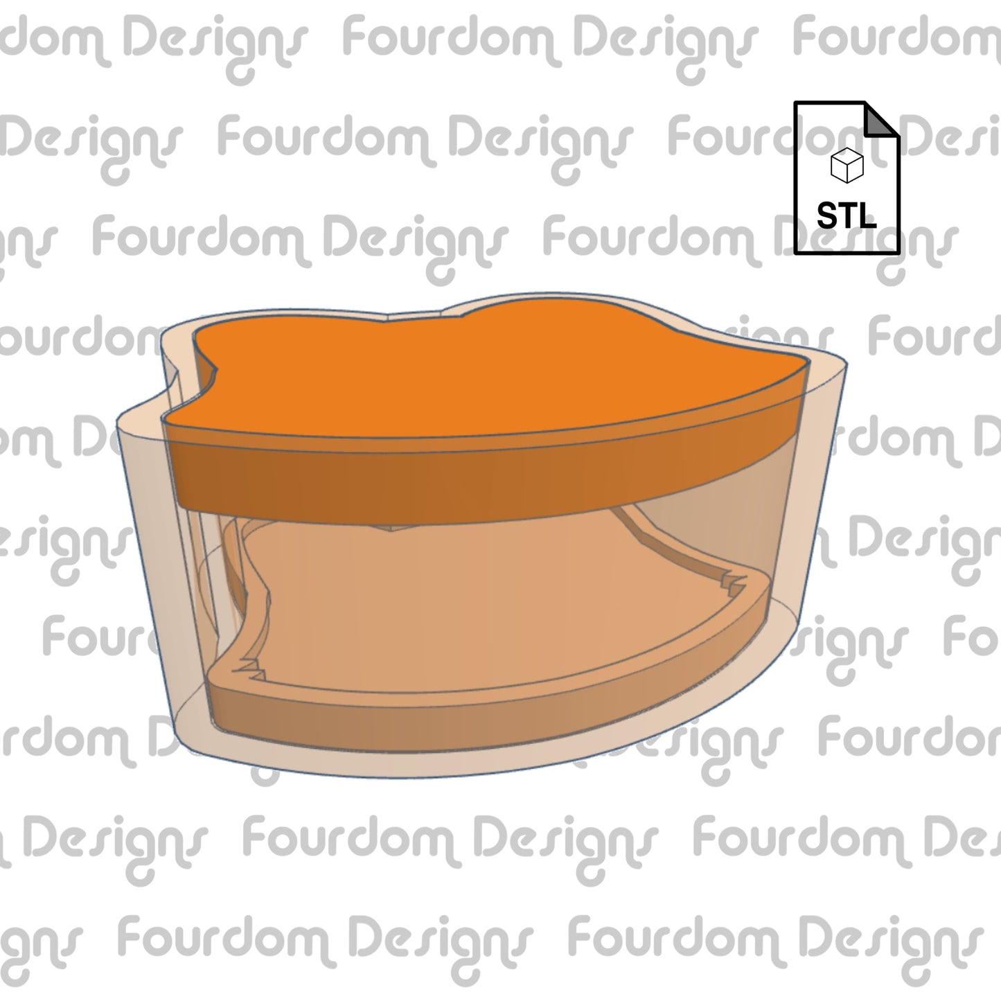 Fox Bath Bomb STL File for 3D Printing - Digital Download