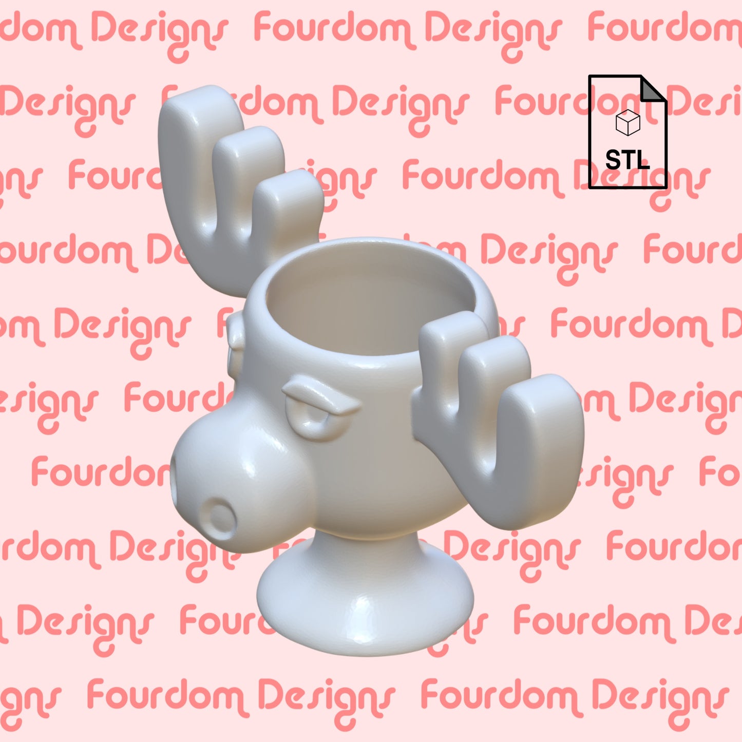 Moose Mug Straw Topper STL File for 3D Printing - Digital Download