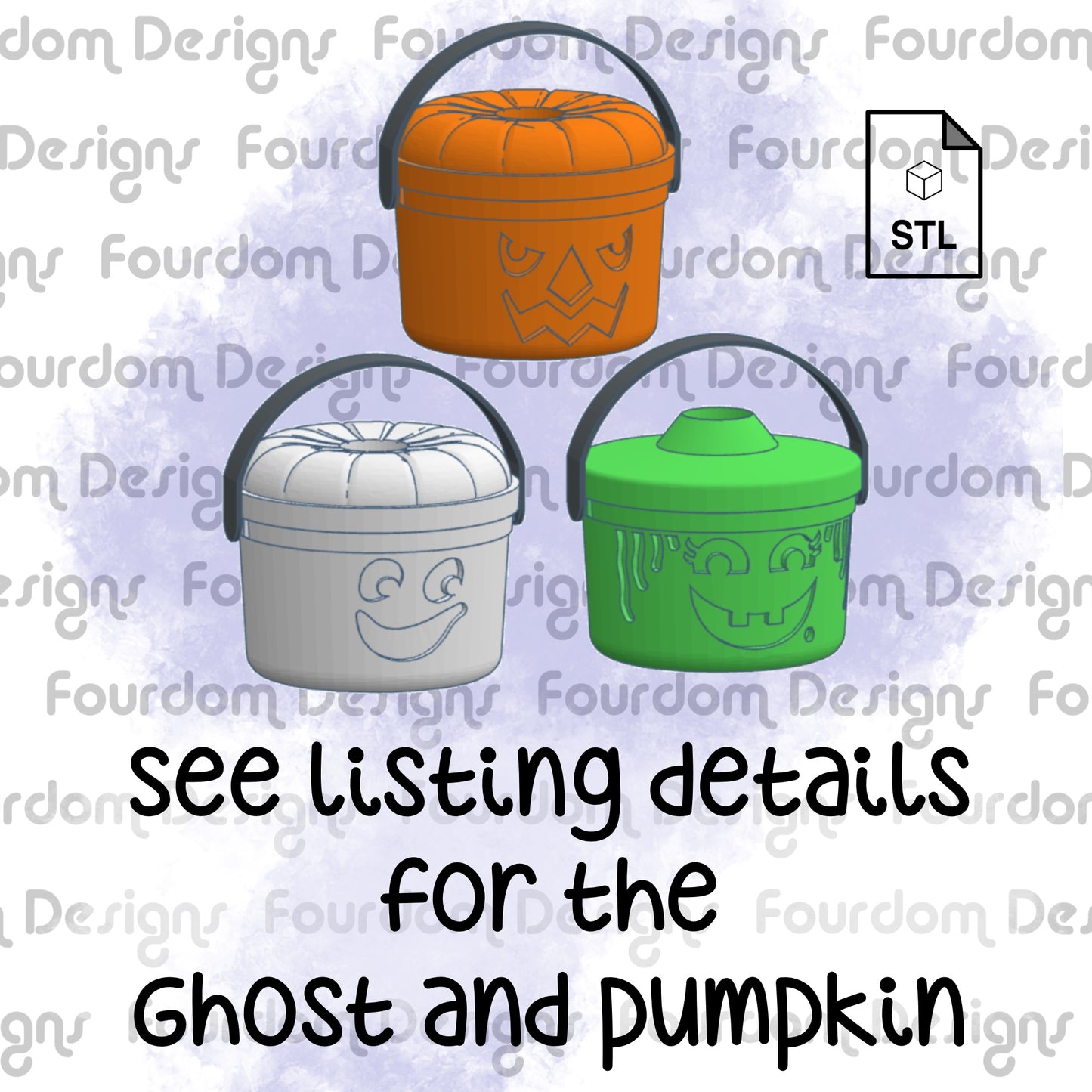 Bucket Witch Straw Topper STL File for 3D Printing - Digital Download