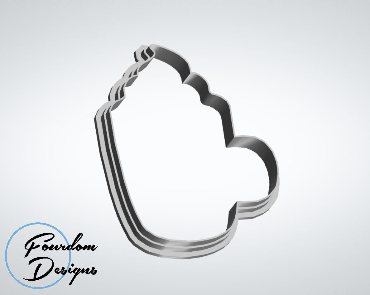Hot Chocolate Mug Cookie Cutter and Fondant Cutter - STL Digital Download