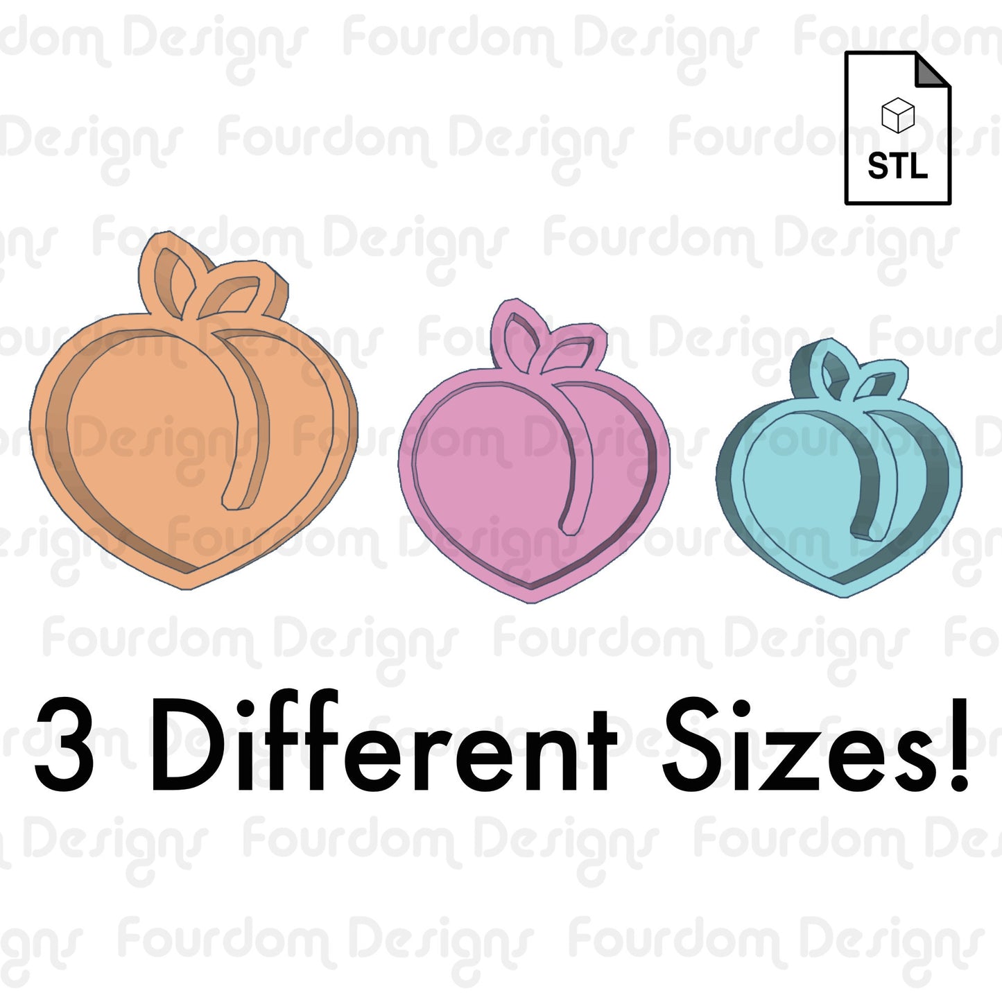 Peach Shaker STL File for 3D Printing for Resin Shaker Mold - Digital Download