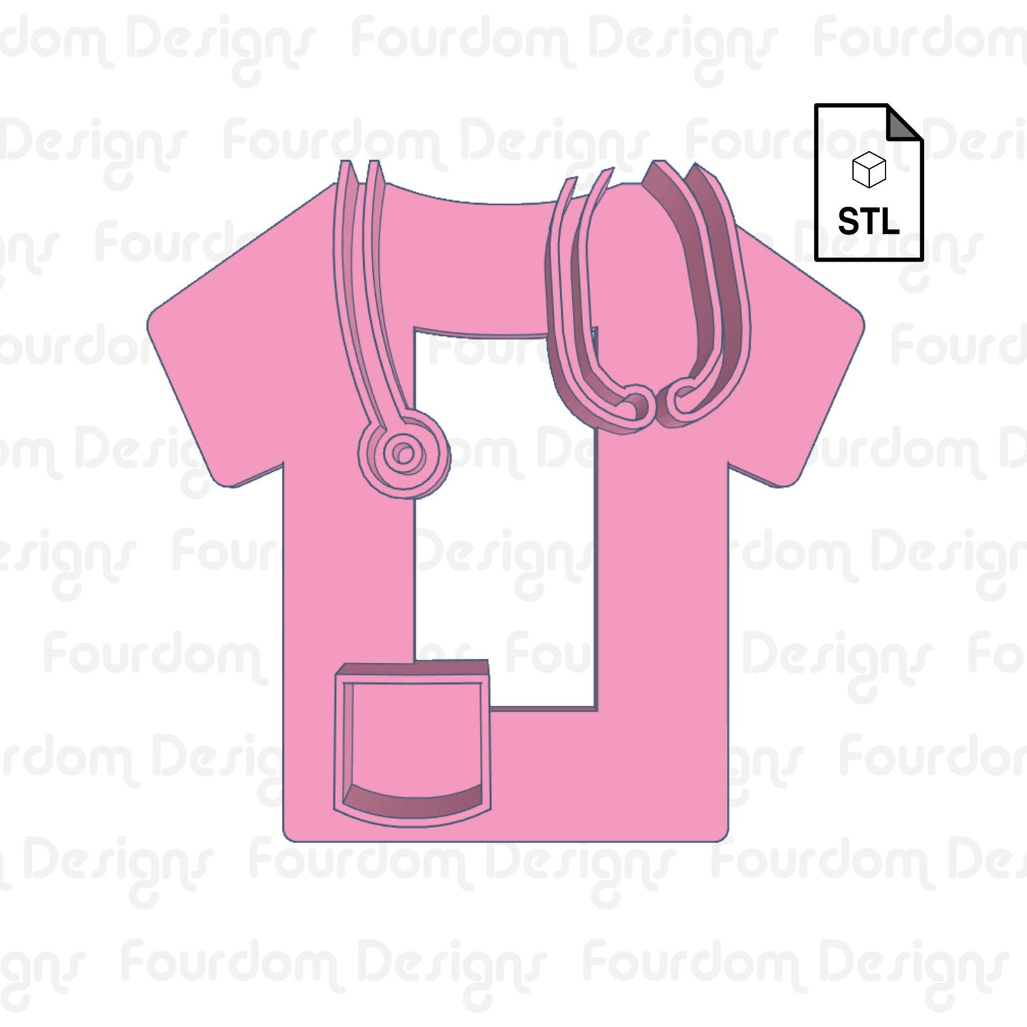 Scrubs STL Digital Download for Cookie Cutter