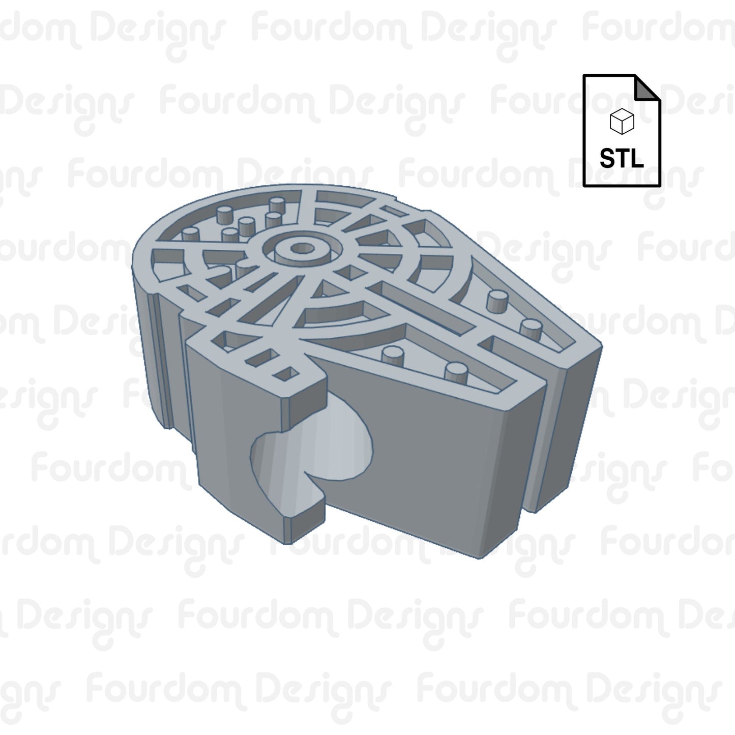 Spaceship Straw Topper STL File for 3D Printing - Digital Download