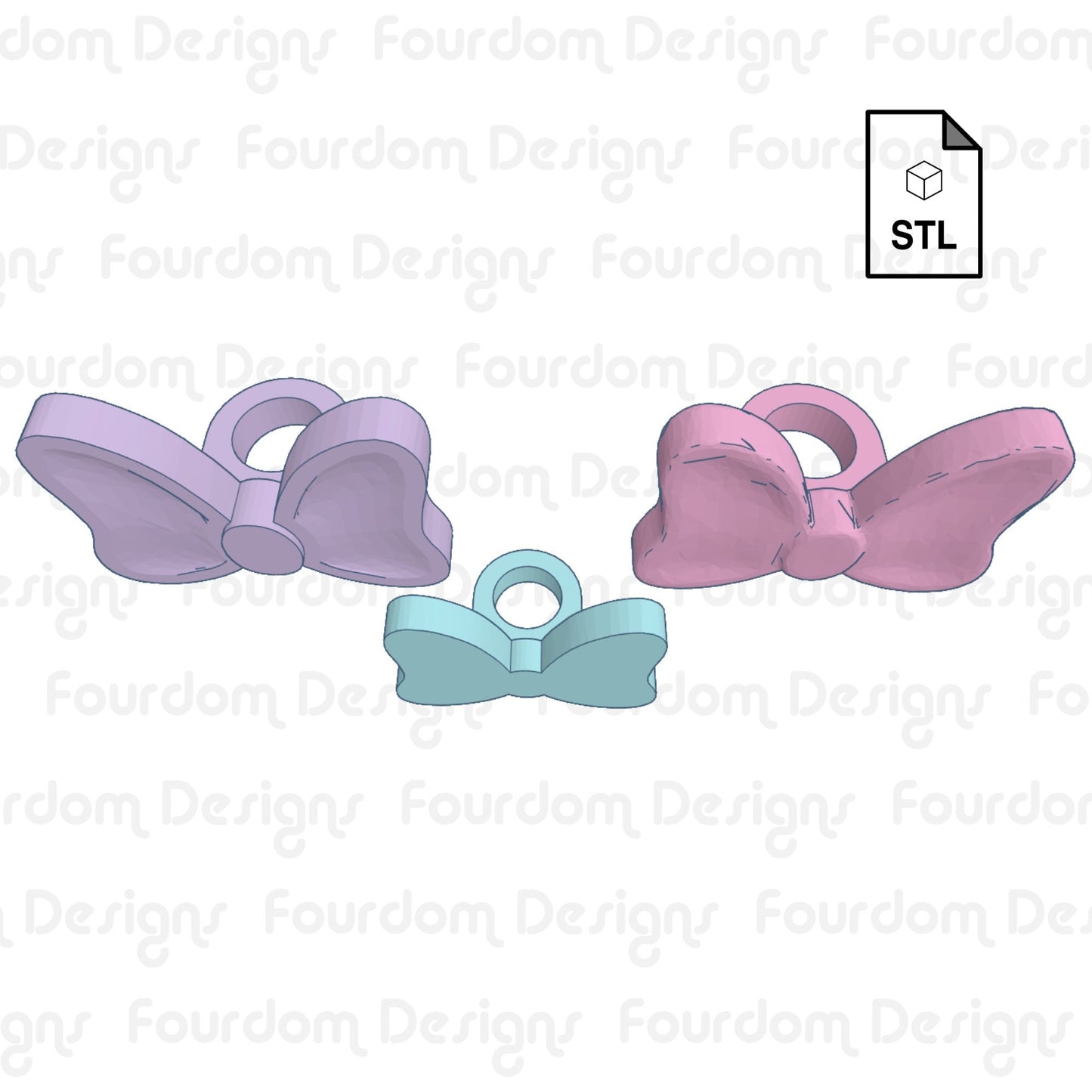 Bow Straw Topper Straw Buddy STL File for 3D Printing - Digital Download