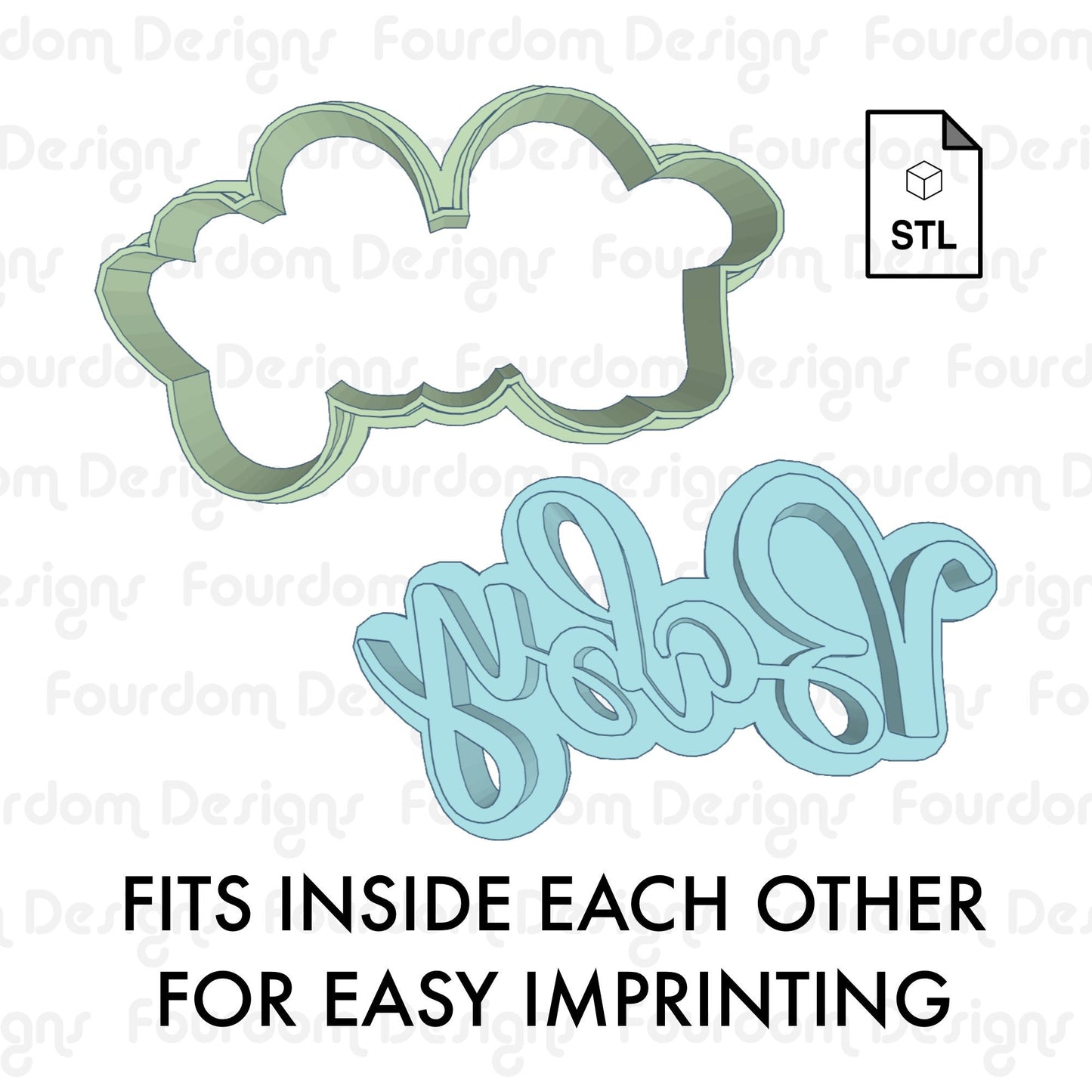 Baby Digital Download STL File for Cookie Cutter Fondant Cutter Clay Cutter 3D Model for 3D Printing