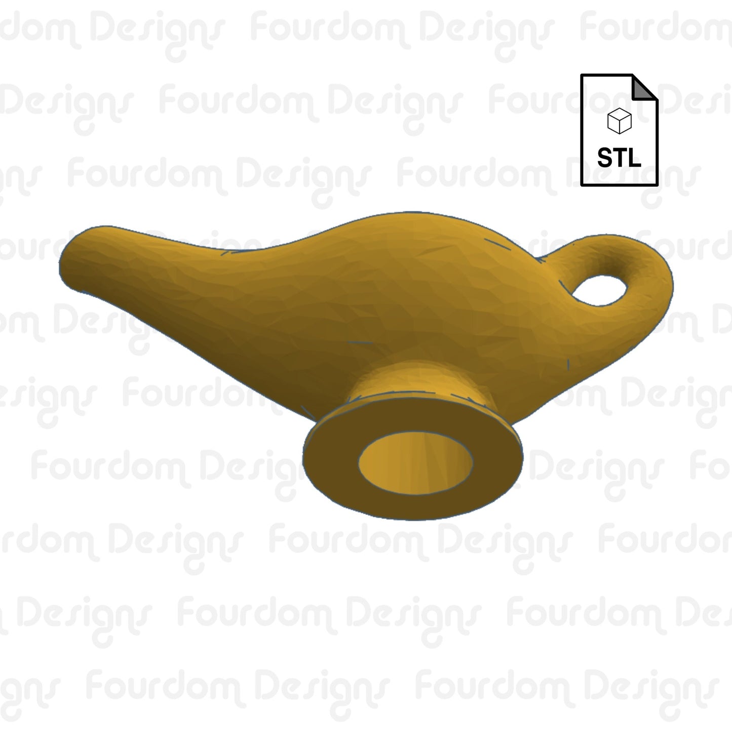 Genie Lamp Straw Topper Straw Buddy STL File for 3D Printing - Digital Download