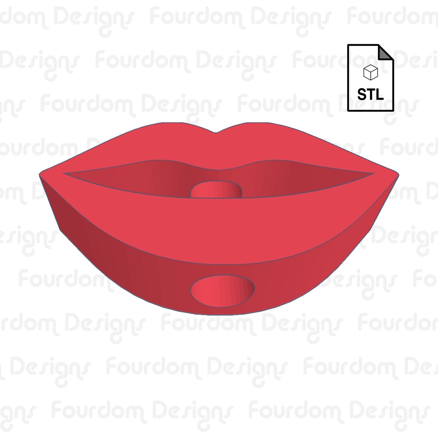 Lips Straw Topper Straw Buddy STL File for 3D Printing - Digital Download
