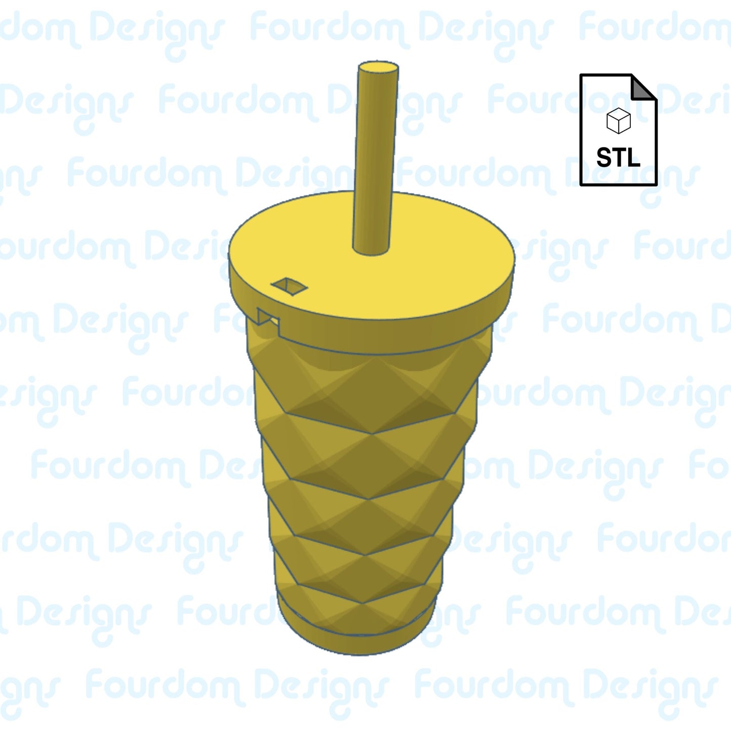 Pineapple Tumbler Keychain STL File for 3D Printing - Digital Download