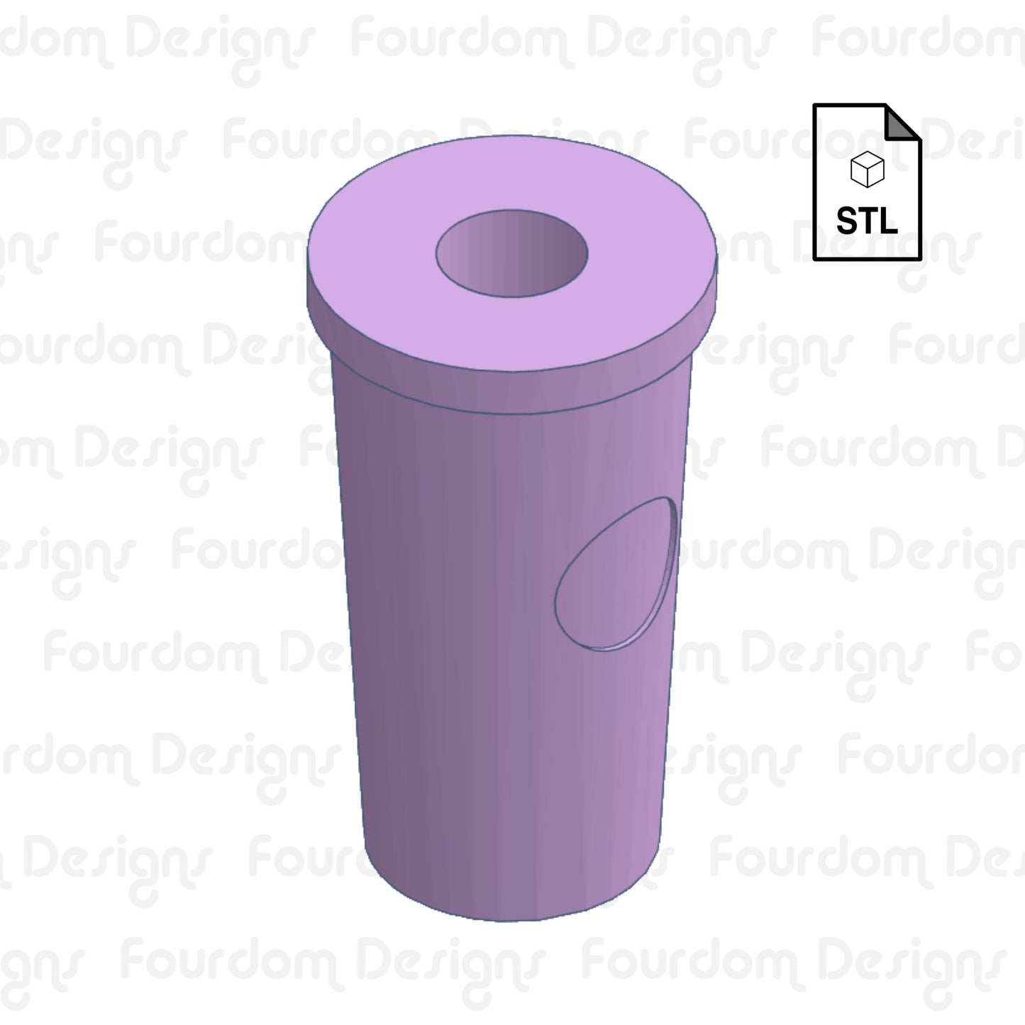 Smooth Tumbler Straw Topper Straw Buddy STL File for 3D Printing - Digital Download