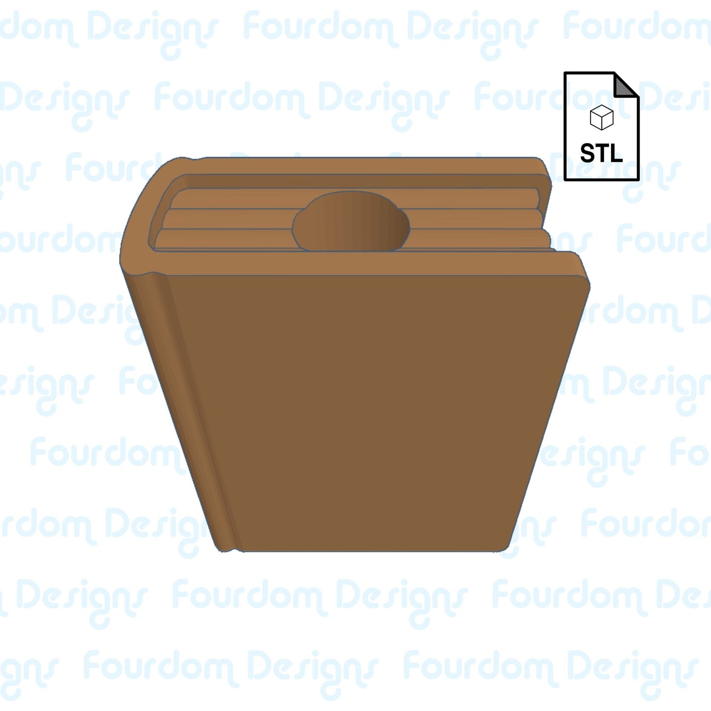 Book Straw Topper Straw Buddy STL File for 3D Printing - Digital Download
