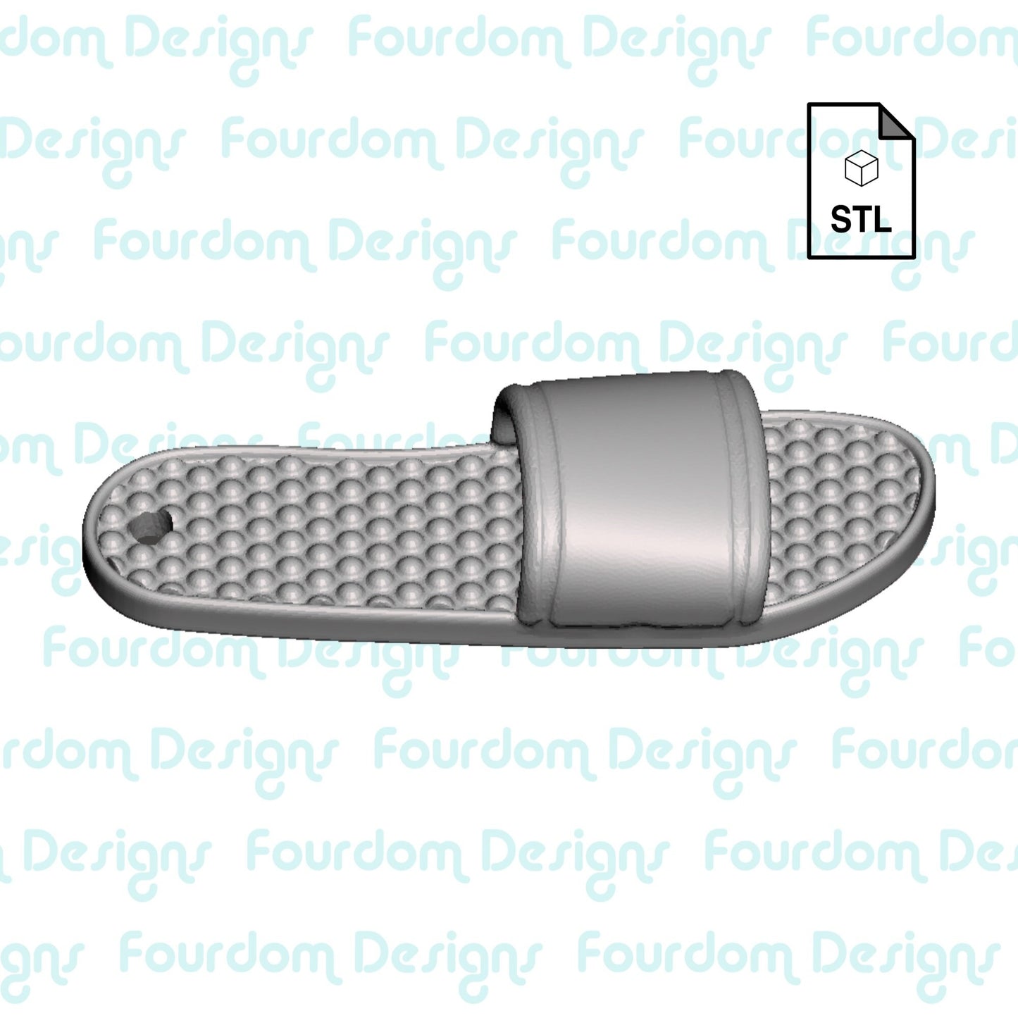 Sandal Flip Flop Keychain STL File for 3D Printing - Digital Download