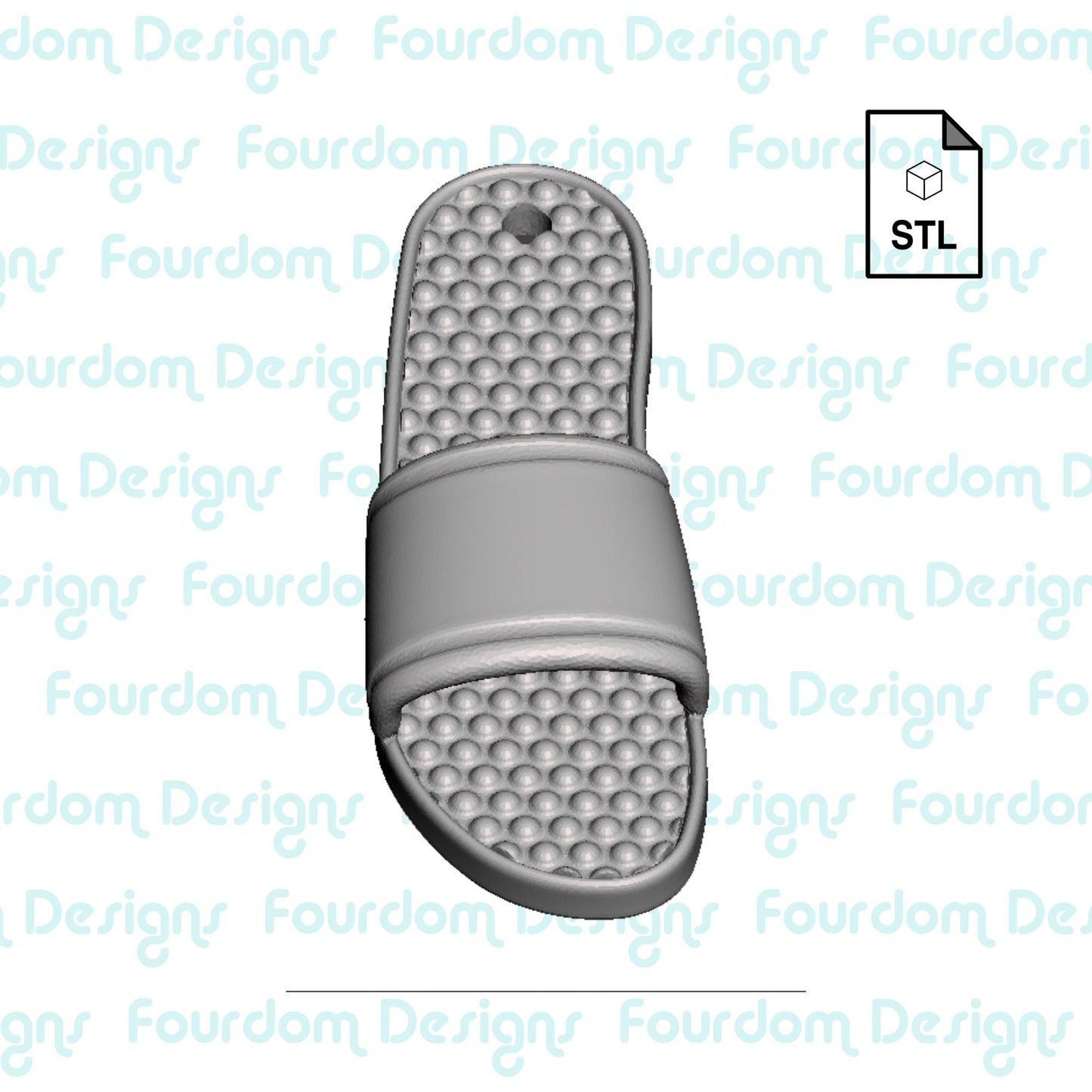 Sandal Flip Flop Keychain STL File for 3D Printing - Digital Download