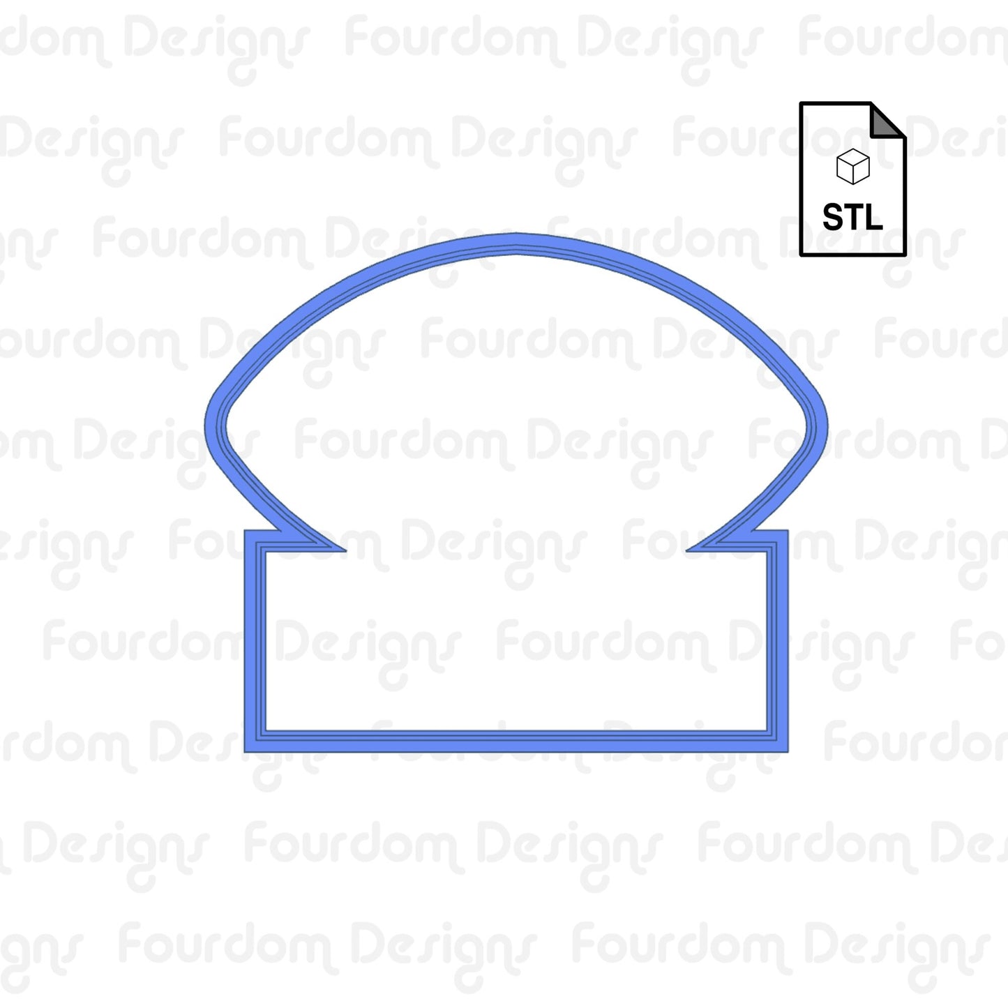 Football Cookie Cutter Digital Download STL File for Cookie Cutter Fondant Cutter Clay Cutter 3D Model for 3D Printing