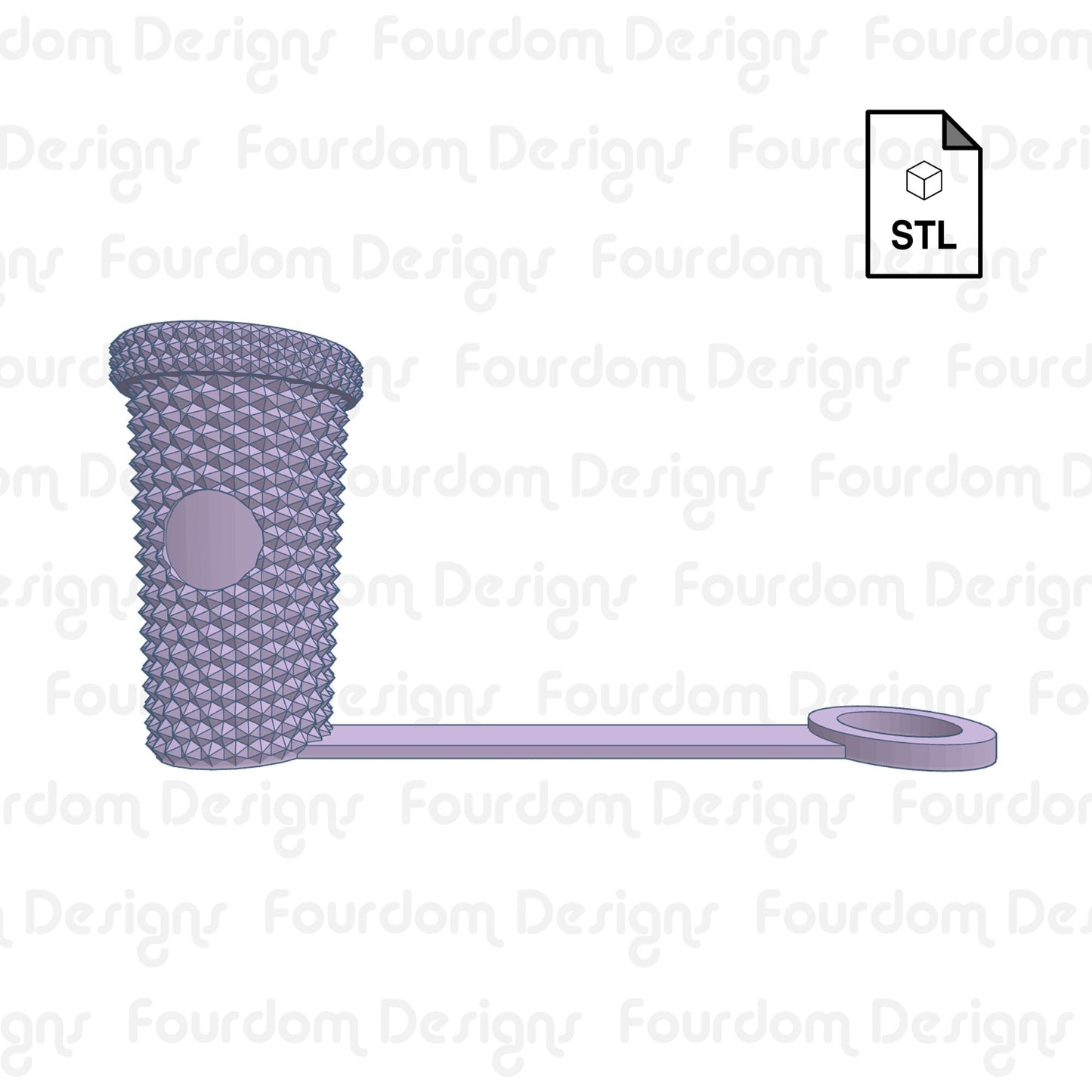 Studded Tumbler Hex Straw Cap STL File for 3D Printing - Digital Download
