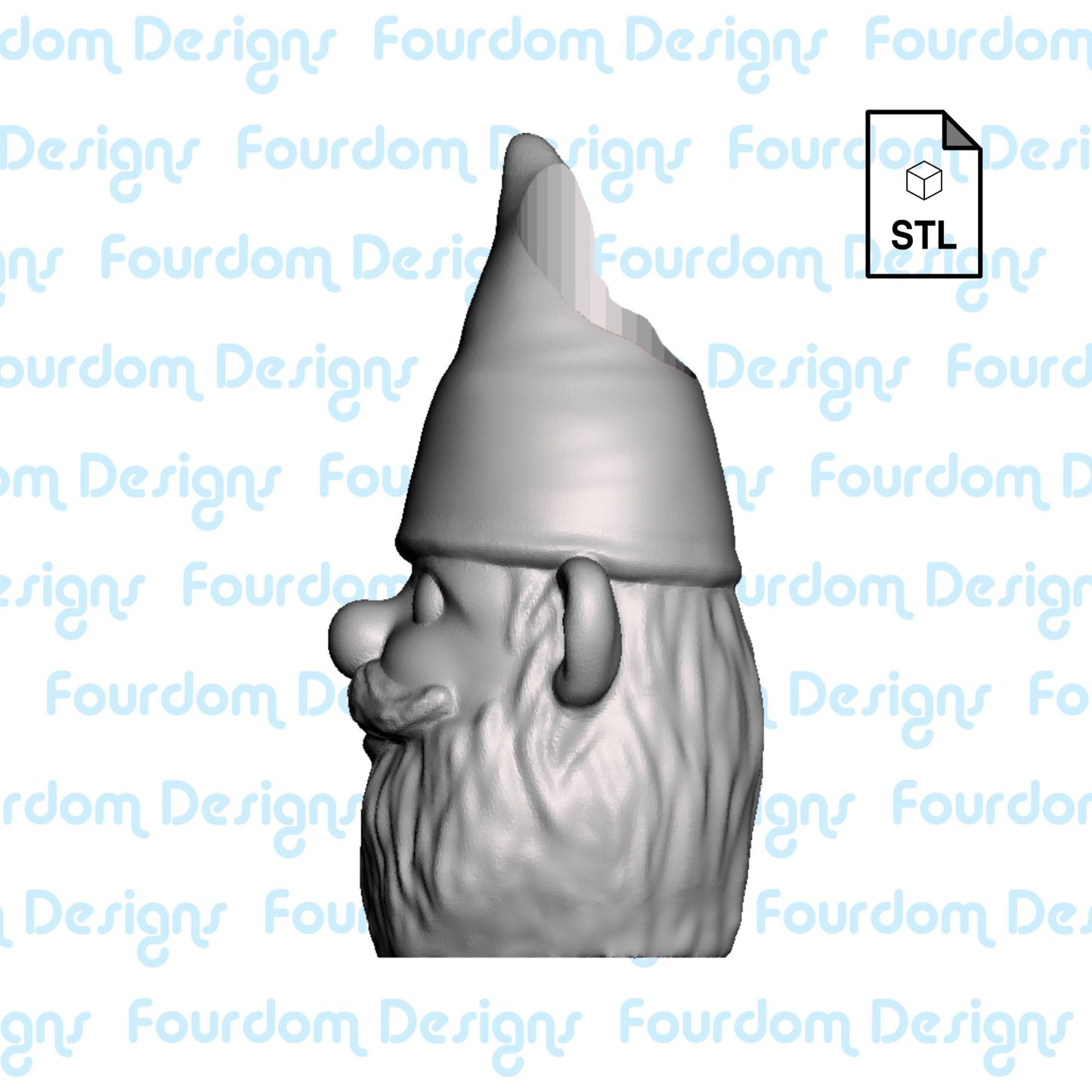 Gnome Straw Topper Straw Buddy STL File for 3D Printing - Digital Download