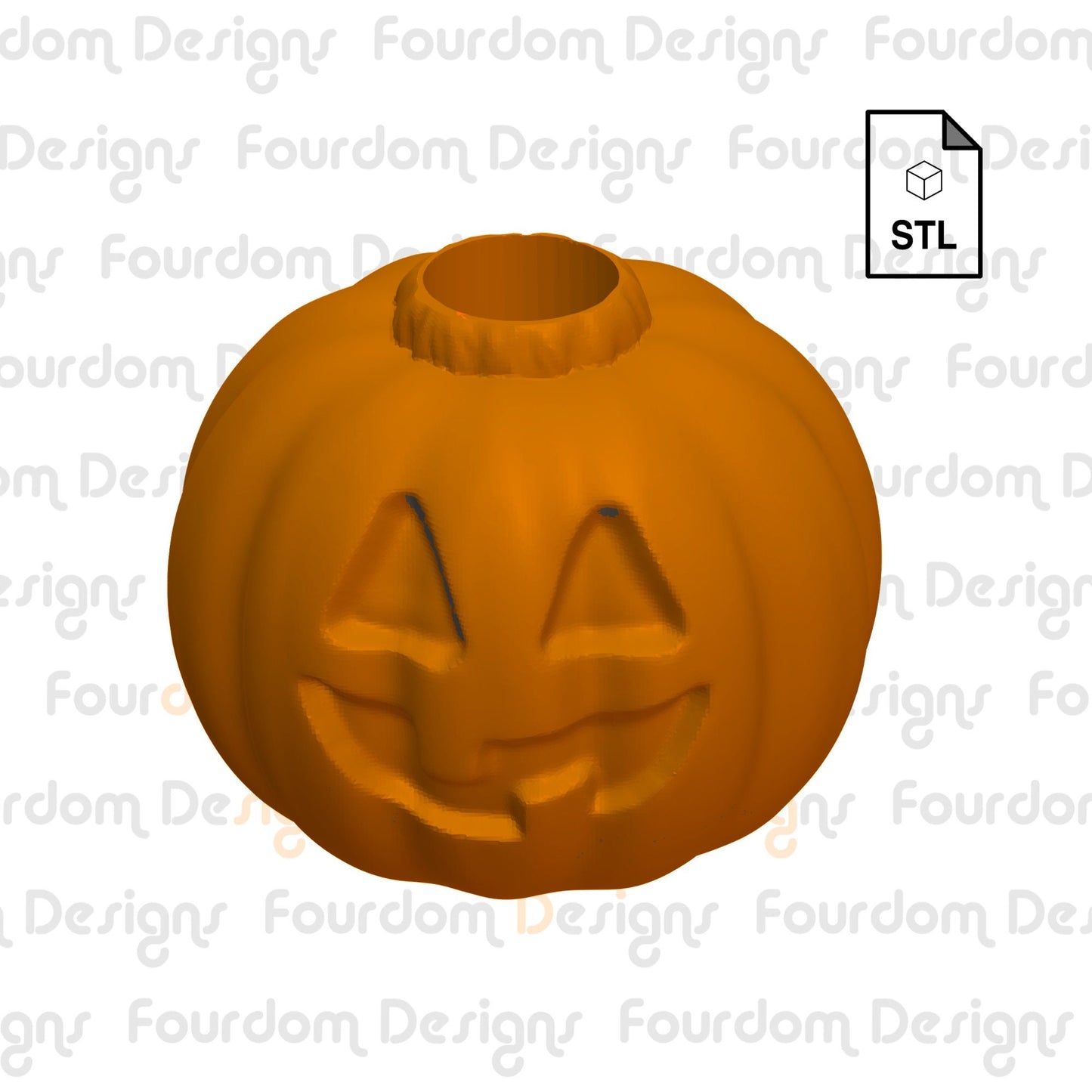 Jack-O-Lantern Pumpkin Straw Topper Straw Buddy STL File for 3D Printing - Digital Download