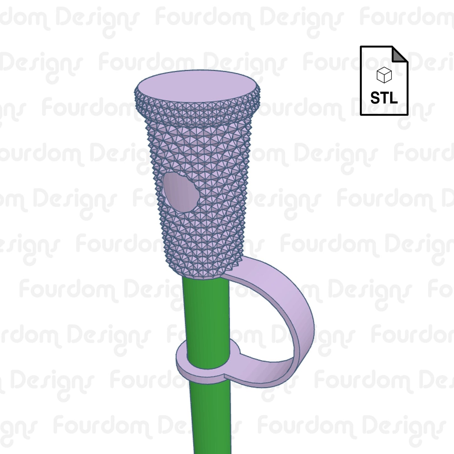 Studded Tumbler Hex Straw Cap STL File for 3D Printing - Digital Download