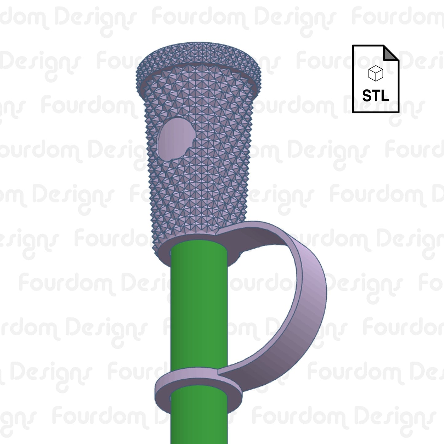 Studded Tumbler Hex Straw Cap STL File for 3D Printing - Digital Download