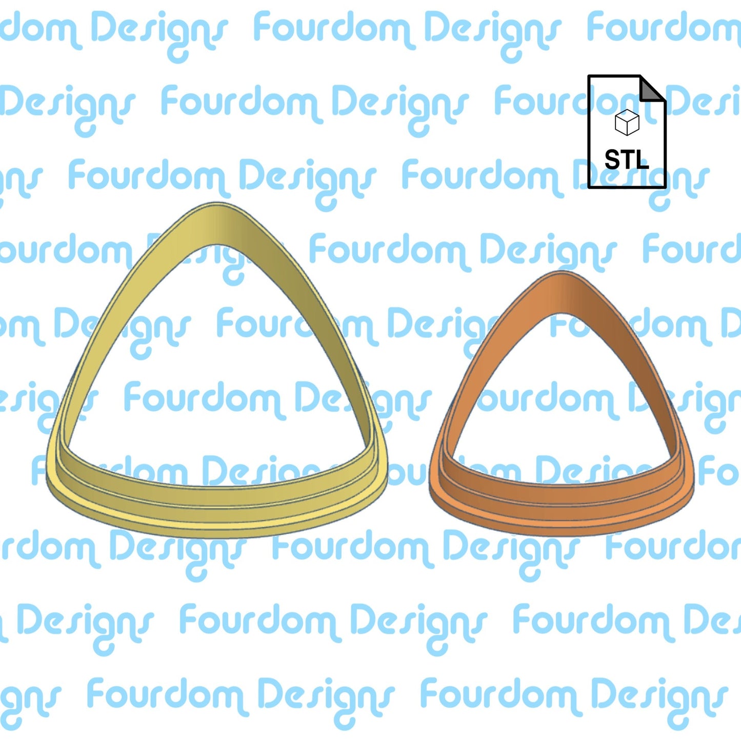 Candy Corn Cookie Cutter Fondant Cutter STL File for 3D Printing - Digital Download