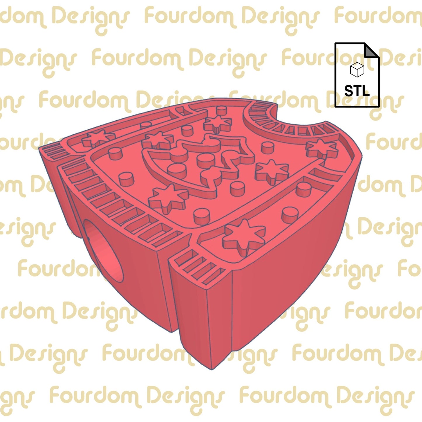 Ugly Christmas Sweater Straw Topper STL File for 3D Printing - Digital Download
