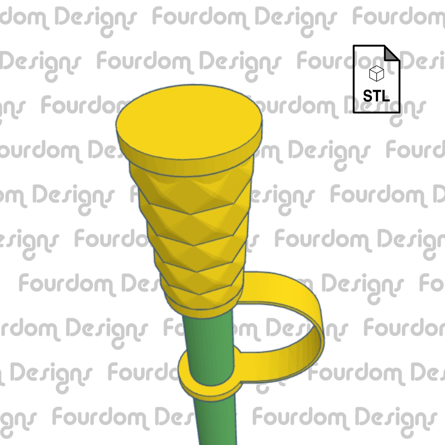 Pineapple Tumbler Straw Cap STL File for 3D Printing - Digital Download