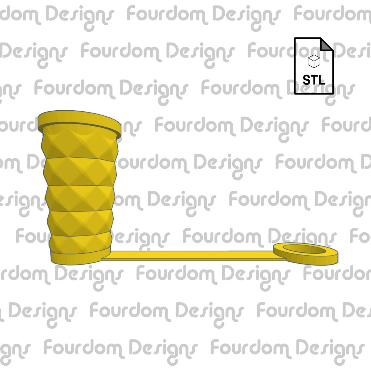 Pineapple Tumbler Straw Cap STL File for 3D Printing - Digital Download