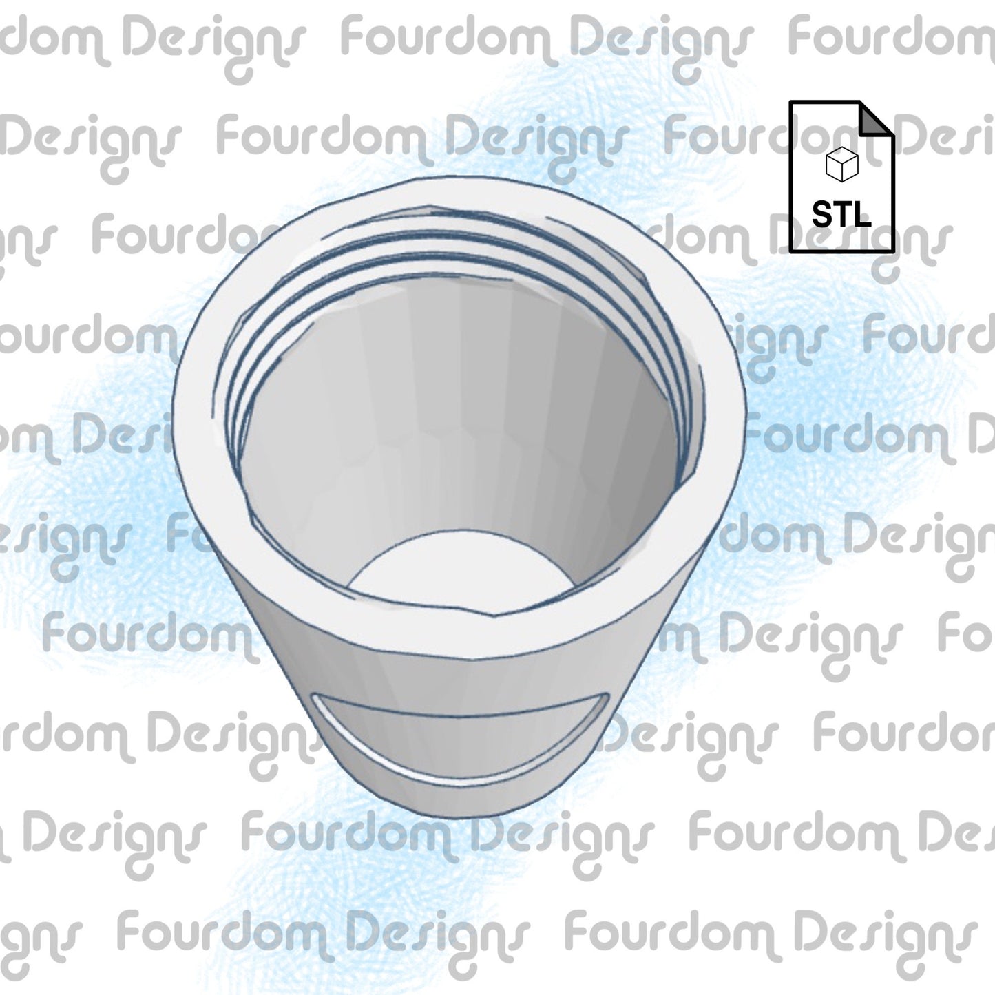 Coffee Cup Keychain with Removable Screw Top Pill Box STL File for 3D Printing - Digital Download