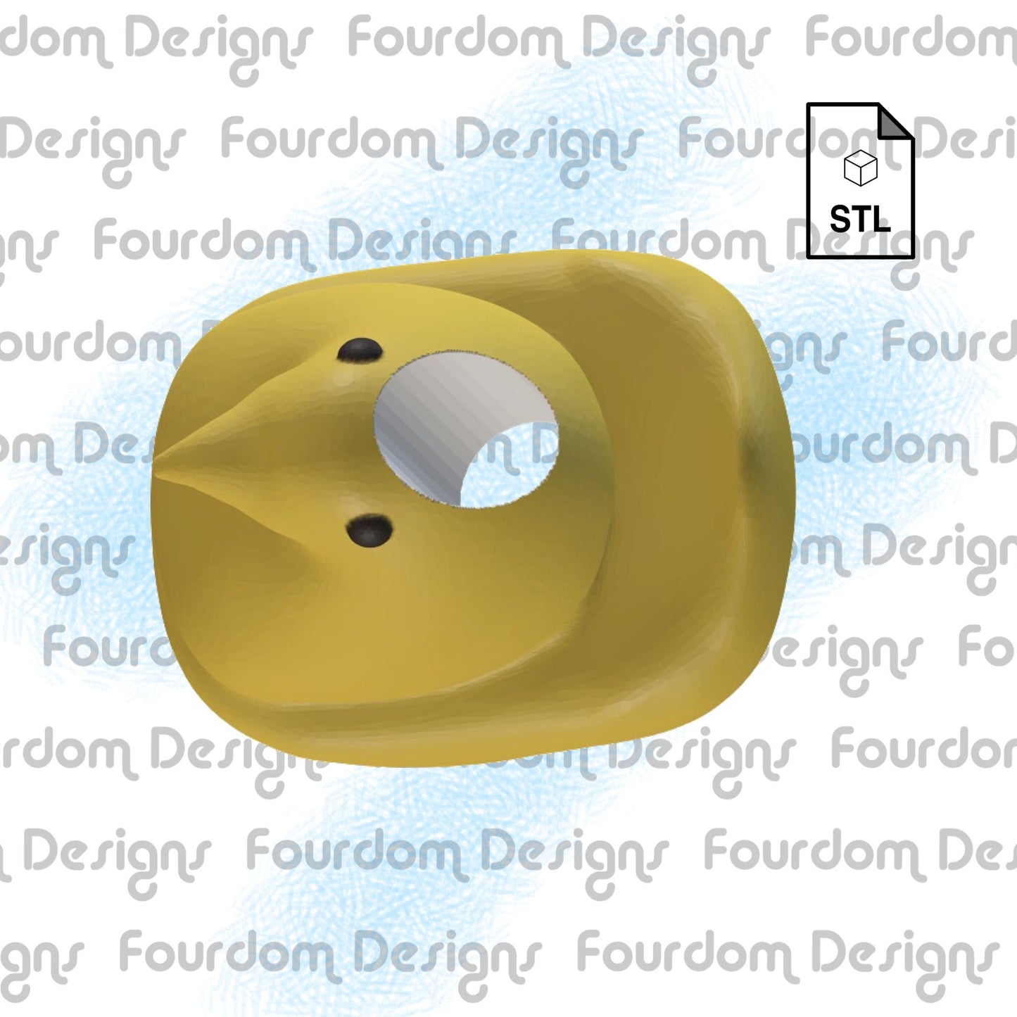 Marshmallow Chick Straw Topper STL File for 3D Printing - Digital Download