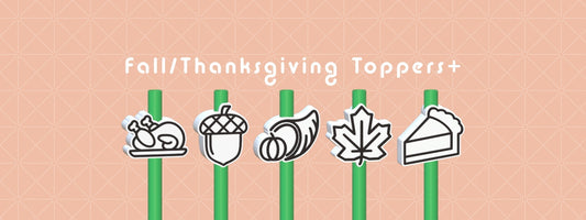 Festive Fall and Thanksgiving Straw Toppers
