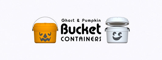 Ghost & Pumpkin Bucket Containers