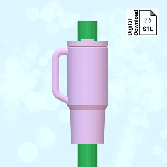 Adventure Tumbler Straw Topper Straw Buddy STL File for 3D Printing - Digital Download
