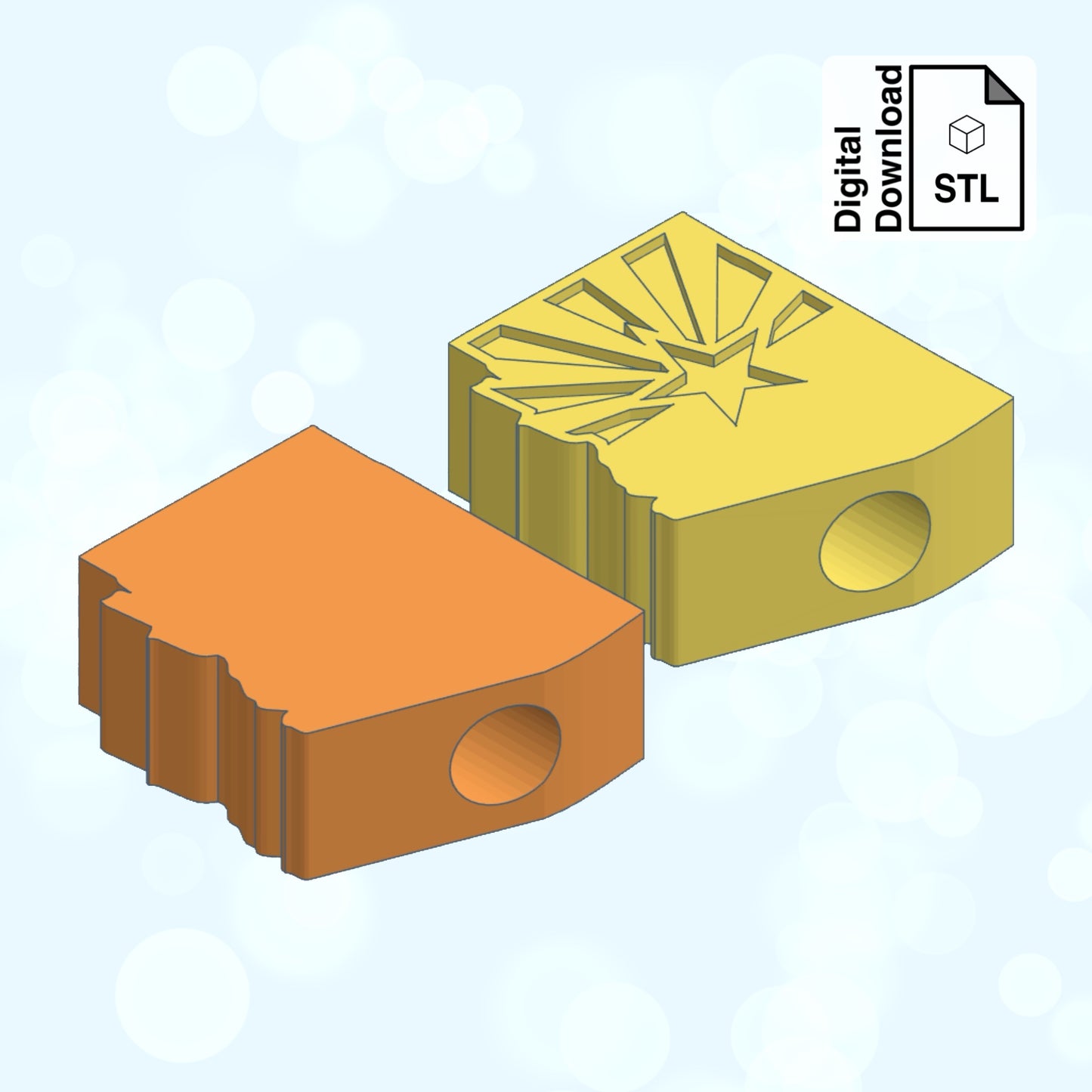 Arizona Straw Topper Straw Buddy STL File for 3D Printing - Digital Download