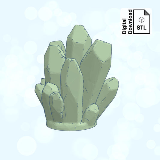 Crystals Straw Topper Straw Buddy STL File for 3D Printing - Digital Download