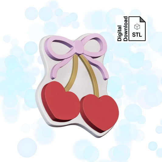 Cherries Bogg Bag Charm STL File for 3D Printing - Digital Download